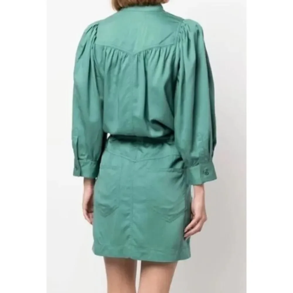 Isabel Etoile Marant Samira Dress in Celadon NWT Sz. 36 (US 4) - Picture 2 of 7